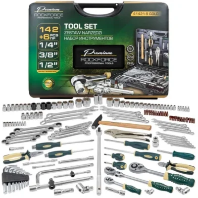 ГЕДОРЕ 1/2 , 1/4 , 3/8 142 + 6 Части ROCKFORCE PREMIUM