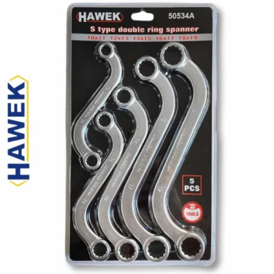 Звездогаечни S-Образни ключове 10-19 ММ 5 Части HAWEK